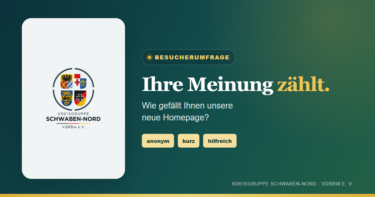 Umfrage zur neuen Homepage der Kreisgruppe Schwaben-Nord